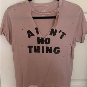 NWT American Eagle Distressed Graphic Tee